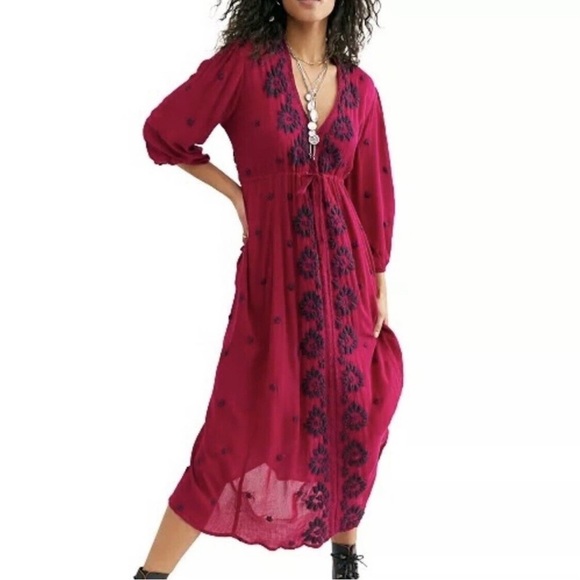 Free People Fable Midi Dress - Picture 1 of 5